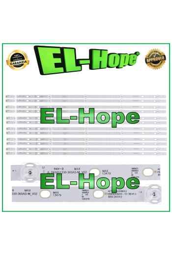 KIT 12 BARRES 5 LED TV 65 HISENSE JL.D65051330-365AS-M_V02 APT-HXLB18012 L610mm