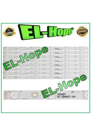 KIT 8 BARRES DE 6 RUBAN LED POUR TV 40 TCL 4C-LB400T-YH1 KG5XD7 40F2370-6EA 399mm