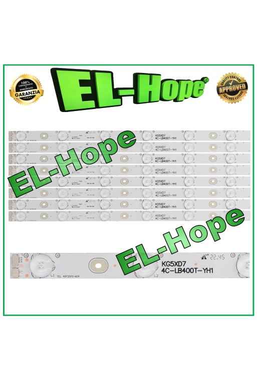 KIT 8 BARRES DE 6 RUBAN LED POUR TV 40 TCL 4C-LB400T-YH1 KG5XD7 40F2370-6EA 399mm