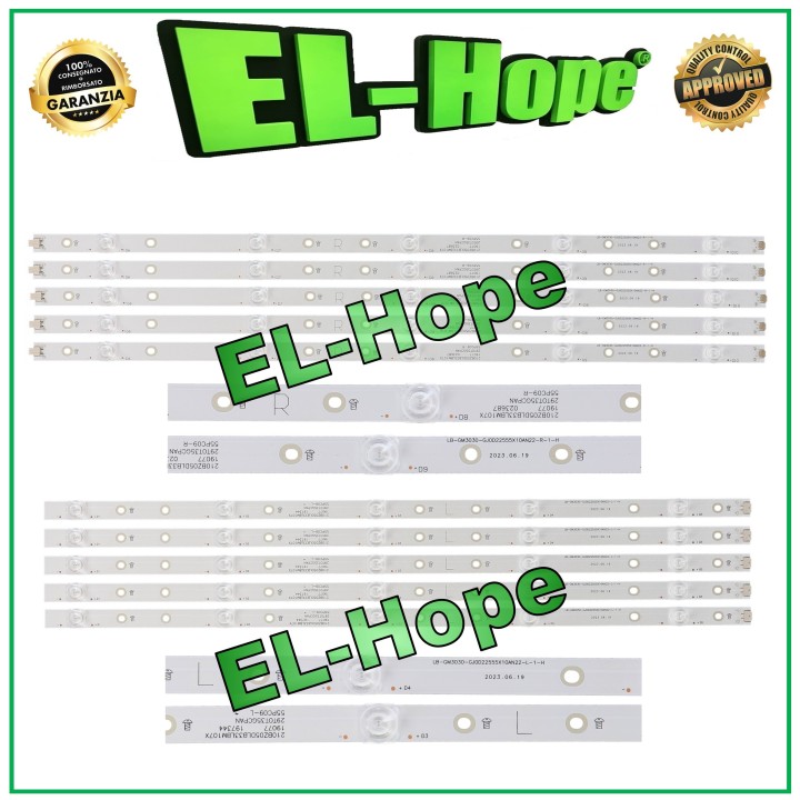 KIT 10 RUBAN À LED POUR TV PHILIPS 55  LB-GM3030-GJ0D22555X10AN22 (L)(R)-1-H