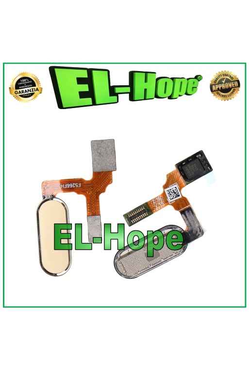 Bouton d accueil plat pour Huawei Honor 9 GLORY STF-AL00 L09, empreinte dore'e