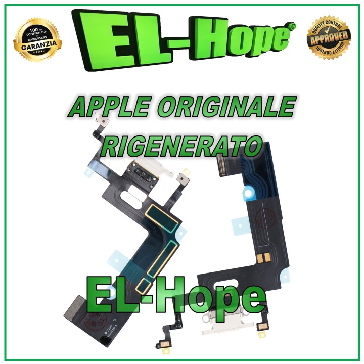 Connecteur de charge plat d origine pour iPhone XR blanc reconditionne'