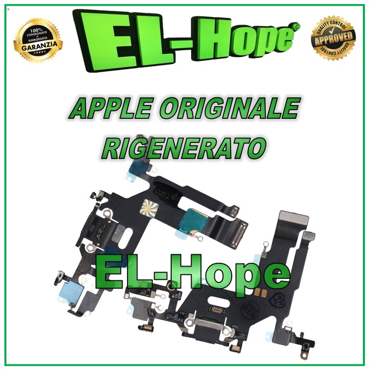 Connecteur de charge plat d origine pour Apple iPhone 11 Noir reconditionne'