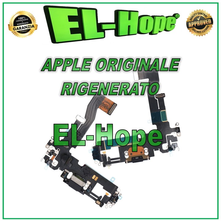 Connecteur de charge plat d origine Apple iPhone 12/12 Pro graphite remis a' neuf