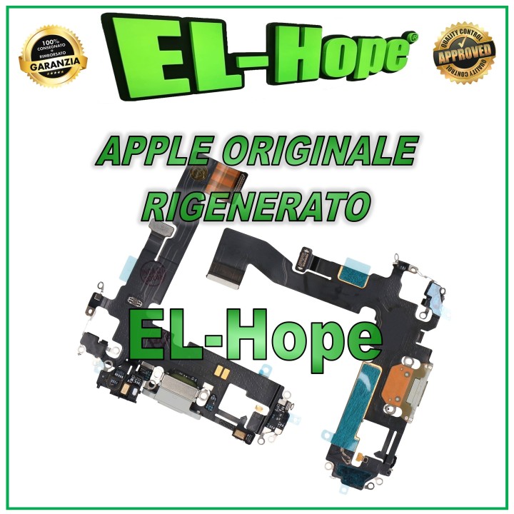Connecteur de charge plat argent pour Apple iPhone 12/12 Pro reconditionne' d origine