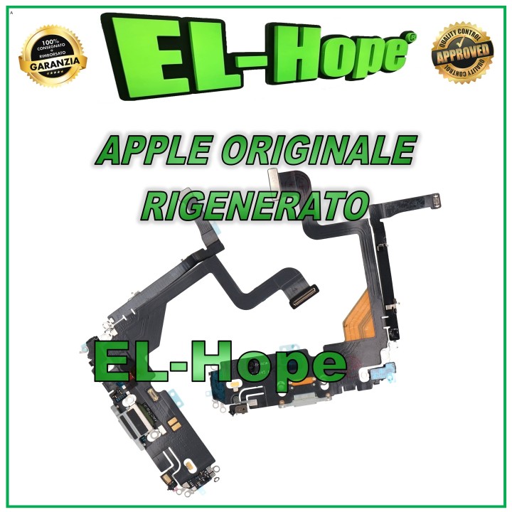 Connecteur de charge plat argent pour Apple iPhone 13 Pro reconditionne' d origine