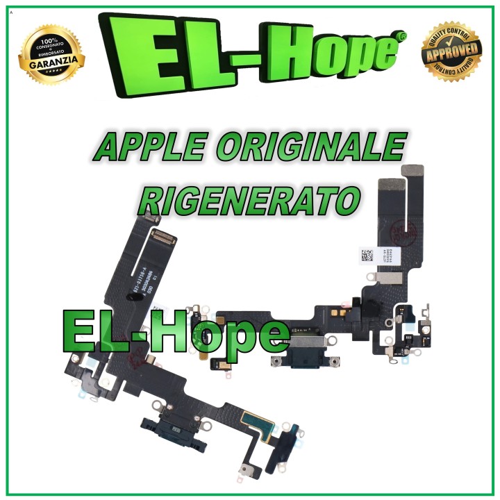 Connecteur de charge plat d origine pour Apple iPhone 14 Noir reconditionne'