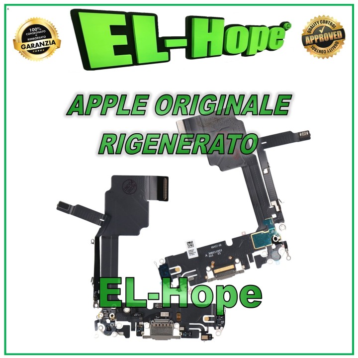 Connecteur de charge plat d origine Apple iPhone 15 Pro en titane naturel remis a' neuf