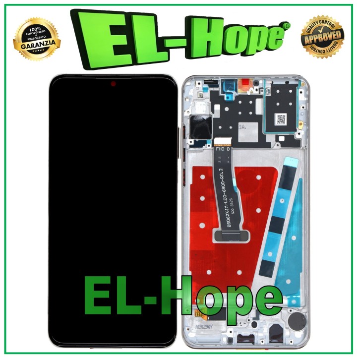 Cadre d e'cran LCD tactile blanc pour Huawei P30 Lite (Mar-LX1M et Mar-LX1A et LX2J) 48 MP