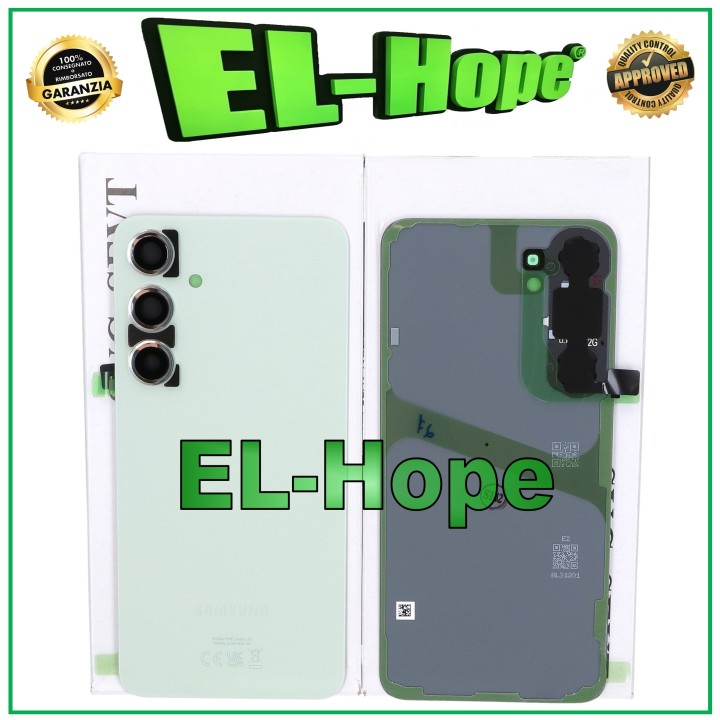Coque arrie're d origine Samsung Galaxy S24 Plus SM-S926, cache batterie vert jade