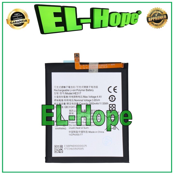 Batterie HE317 pour Nokia 6 N6 TA-1021 TA-1033 3000 mAh, e'quivalente a' l originale