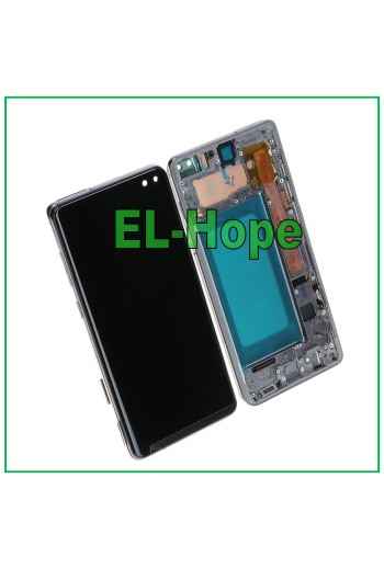 Écran tactile LCD TFT avec châssis pour Samsung Galaxy S10 Plus SM-G975F, noir
