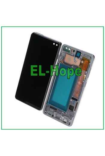 Écran tactile LCD TFT avec châssis pour Samsung Galaxy S10 Plus SM-G975F, noir