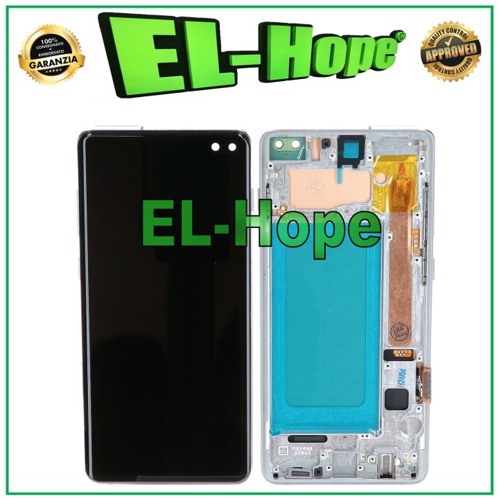 Écran tactile LCD TFT avec châssis pour Samsung Galaxy S10 Plus SM-G975F, blanc