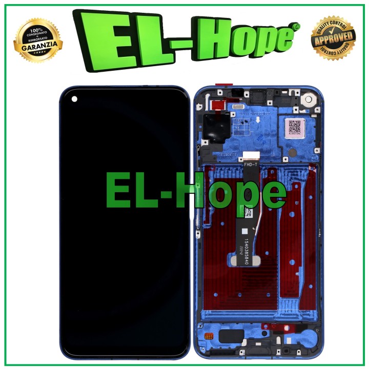 ÉCRAN TACTILE POUR HUAWEI NOVA 5T YAL-L21 L61 L71 / HONOR 20 YAL-AL00 CADRE BLEU