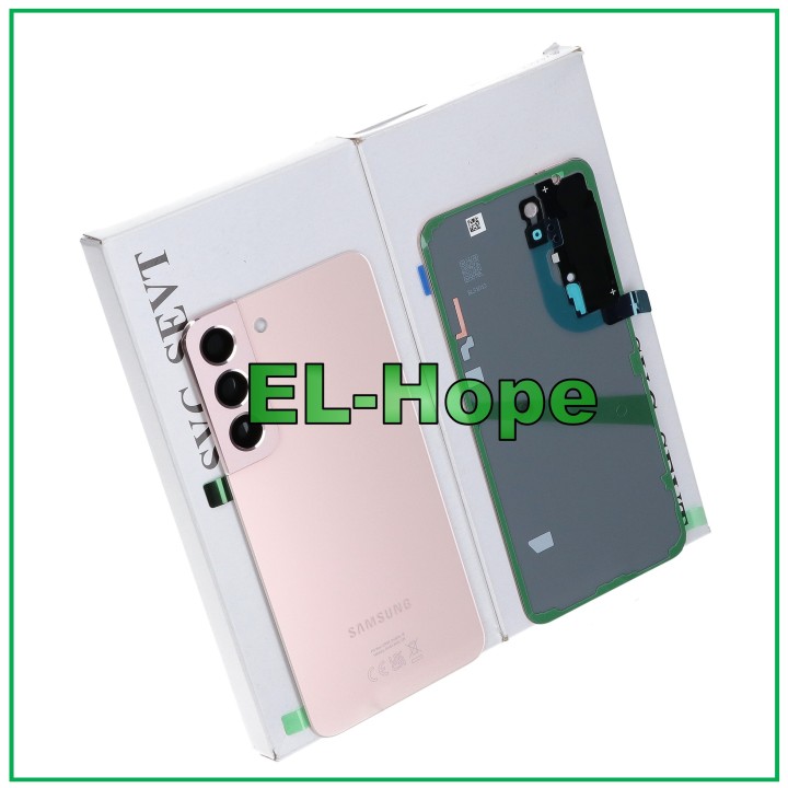 Cache batterie arrie're d origine Samsung Galaxy S22 SM-G901B, rose dore'