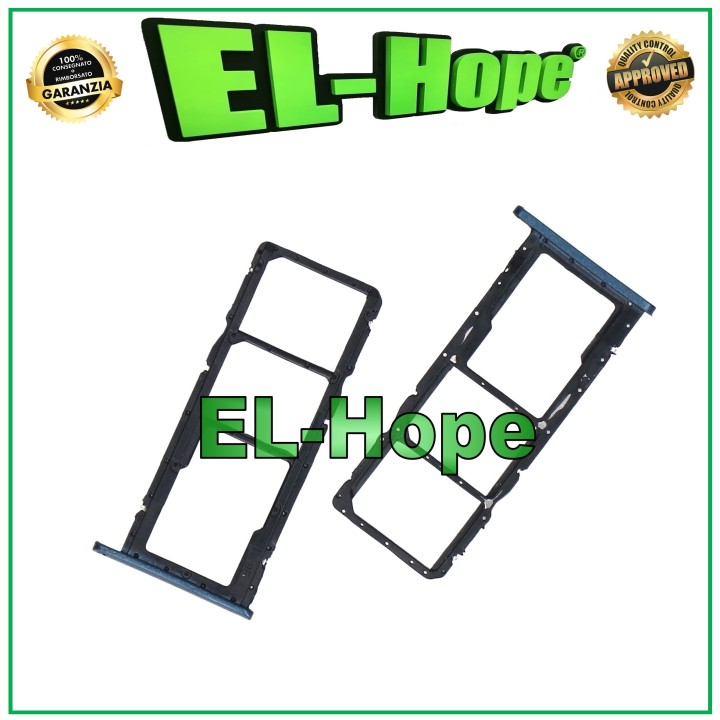 Support de carte SIM et micro SD pour Huawei Y6 2019 (MRD-LX1, LX2) bleu