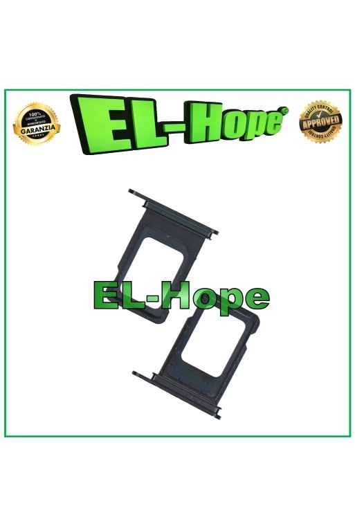 Compartiment pour carte SIM et lecteur de carte pour iPhone 14 Pro Noir