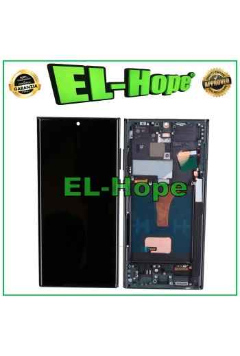 Écran LCD TFT + châssis tactile pour Samsung Galaxy S22 Ultra 2022 SM-S908 Noir