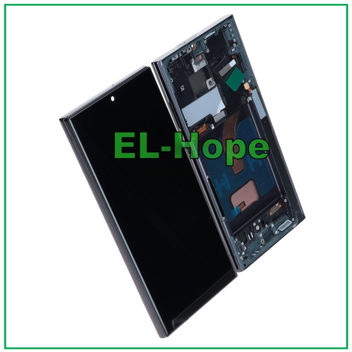 Écran LCD TFT + châssis tactile pour Samsung Galaxy S22 Ultra 2022 SM-S908 Noir