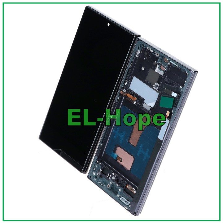Écran LCD TFT + châssis tactile pour Samsung Galaxy S22 Ultra 2022 SM-S908 Noir