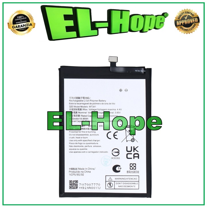 Batterie WT341 pour Nokia G11 TA-1401 / G21 TA-1418 5050 mAh, e'quivalente a' l originale