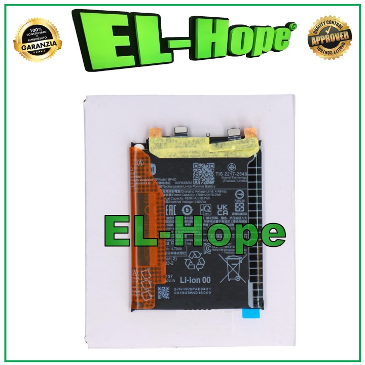 Batterie d origine BP4D pour Xiaomi Mi 13 Pro (2210132G et 2210132C) 4820 mAh