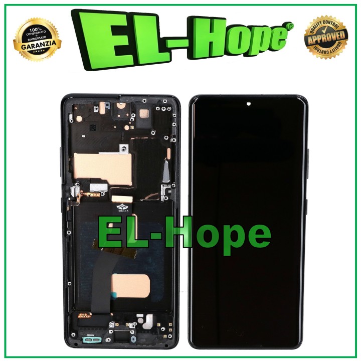 Écran LCD TFT a' cadre pour Samsung Galaxy S21 Ultra SM-G998 tactile en verre noir