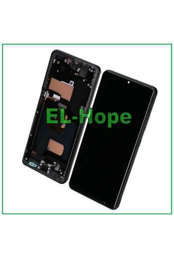 Écran LCD TFT tactile en verre noir pour Samsung Galaxy S21 Ultra SM-G998