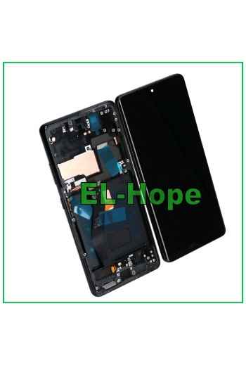 Écran LCD OLED + cadre pour Samsung Galaxy S21 Ultra SM-G998 tactile en verre noir