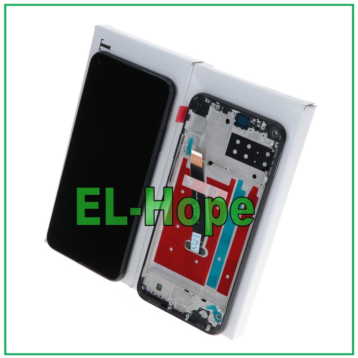 Écran LCD a' cadre e'gal, service d origine pour Huawei P40 Lite et Art-L29 Touch, noir