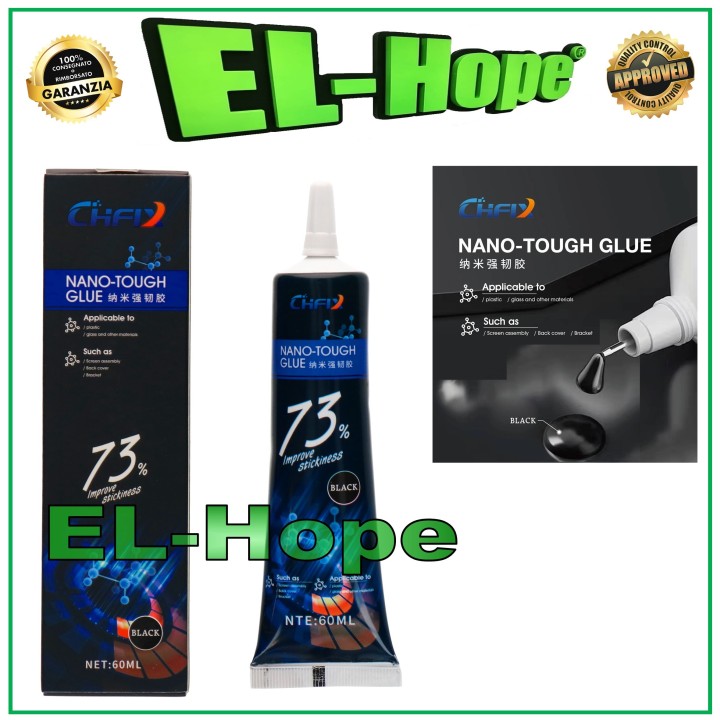 CHFIX COLLE NANORÉSISTANTE À PRISE RAPIDE COLLAGE MULTI-USAGES DE CADRE LCD 60ML NOIR