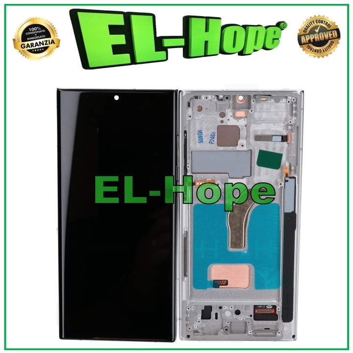 Écran LCD TFT + châssis tactile pour Samsung Galaxy S22 Ultra 2022 SM-S908 Blanc