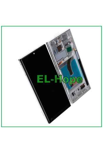 Écran LCD TFT + châssis tactile pour Samsung Galaxy S22 Ultra 2022 SM-S908 Blanc