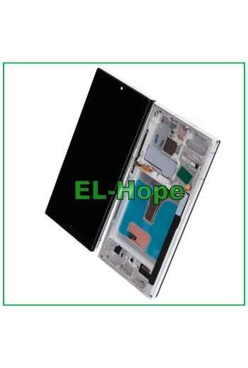 Écran LCD TFT + châssis tactile pour Samsung Galaxy S22 Ultra 2022 SM-S908 Blanc