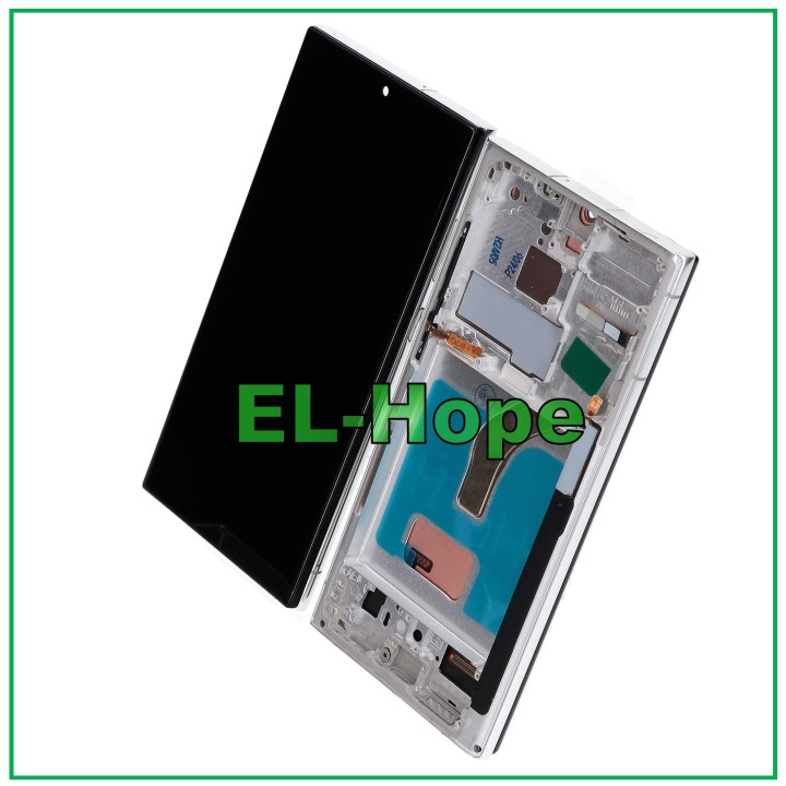 Écran LCD TFT + châssis tactile pour Samsung Galaxy S22 Ultra 2022 SM-S908 Blanc