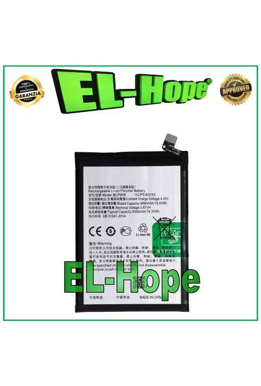 Batterie BLP909 1ICP5/65/92 pour Oppo Realme 9 5G RMX3474 RMX3388, identique a' l original