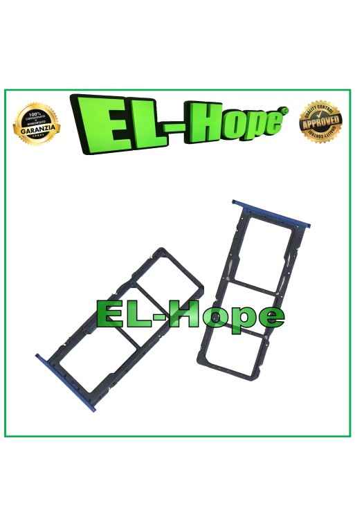 Compartiment pour chariot pour carte nano SIM et SD Huawei Honor 8A JAT-LX1 LX2 LX3 L29 Bleu