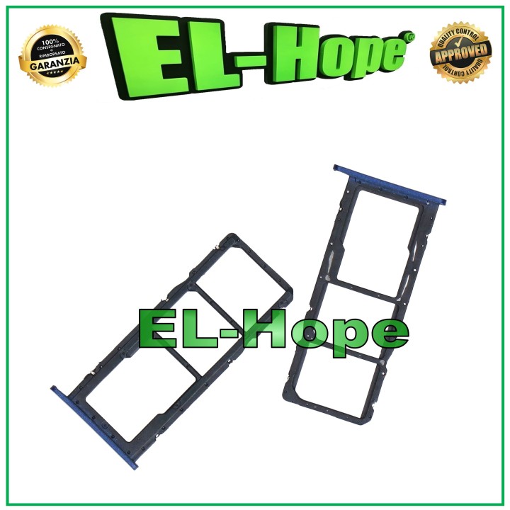 Compartiment pour chariot pour carte nano SIM et SD Huawei Honor 8A JAT-LX1 LX2 LX3 L29 Bleu