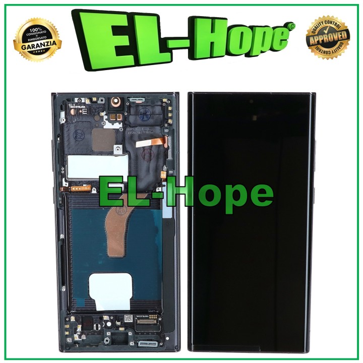 Écran LCD OLED + châssis tactile pour Samsung Galaxy S22 Ultra 2022 SM-S908 Noir