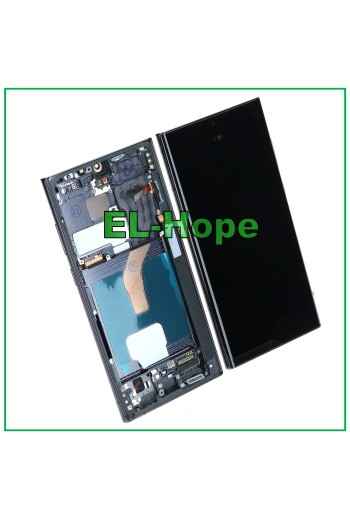Écran LCD OLED + châssis tactile pour Samsung Galaxy S22 Ultra 2022 SM-S908 Noir