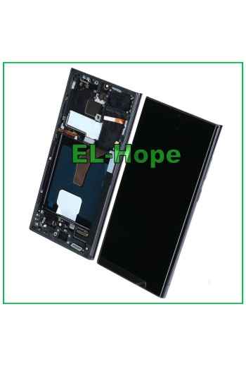 Écran LCD OLED + châssis tactile pour Samsung Galaxy S22 Ultra 2022 SM-S908 Noir