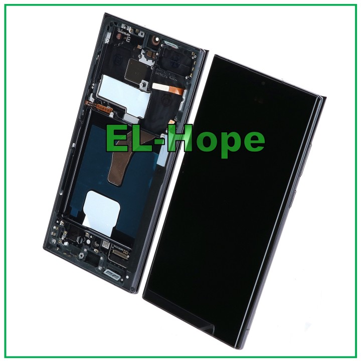 Écran LCD OLED + châssis tactile pour Samsung Galaxy S22 Ultra 2022 SM-S908 Noir