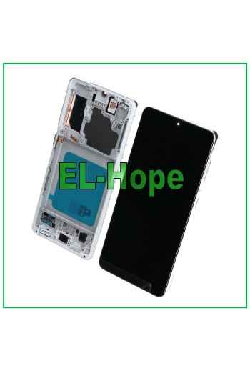 Écran LCD OLED pour Samsung Galaxy S21 SM-G991, e'cran tactile en verre blanc