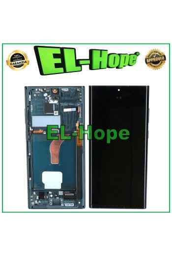 Écran LCD OLED + châssis tactile pour Samsung Galaxy S22 Ultra 2022 SM-S908 Vert
