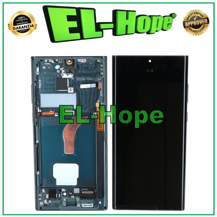 Écran LCD OLED + châssis tactile pour Samsung Galaxy S22 Ultra 2022 SM-S908 Vert