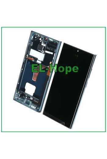 Écran LCD OLED + châssis tactile pour Samsung Galaxy S22 Ultra 2022 SM-S908 Vert