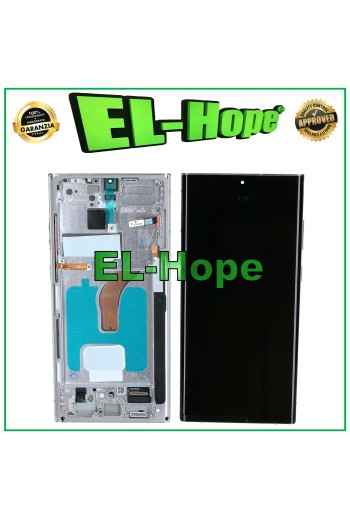 Écran LCD OLED + châssis tactile pour Samsung Galaxy S22 Ultra 2022 SM-S908 Blanc