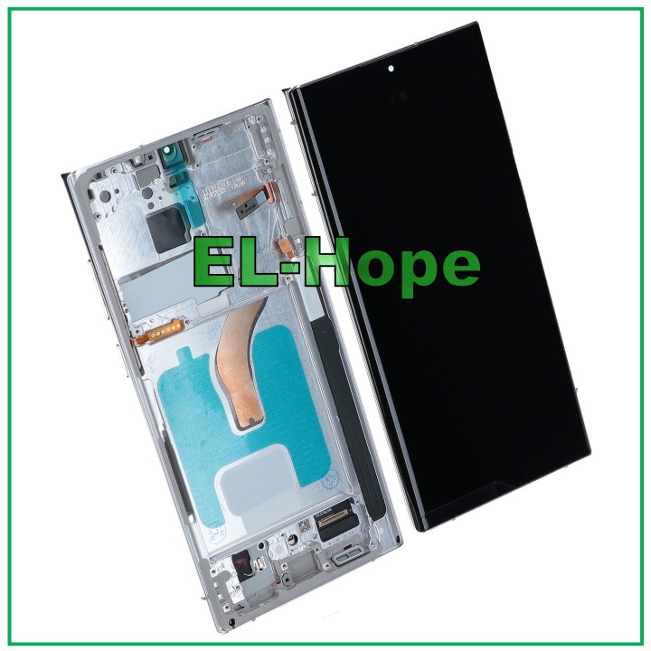 Écran LCD OLED + châssis tactile pour Samsung Galaxy S22 Ultra 2022 SM-S908 Blanc