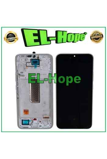 Écran LCD OLED + cadre pour Samsung Galaxy A34 5G SM-A346B, e'cran tactile argente'